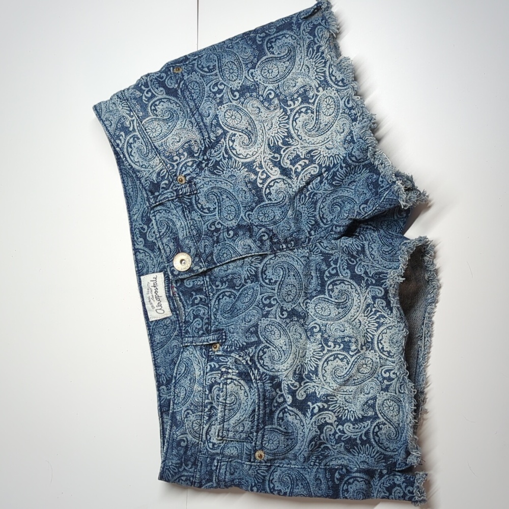 Vintage Aeropostale Paisley Print Fringed Shorts Y2K